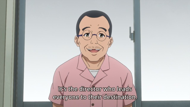 Shirobako anime episode 23 - The president gives advice