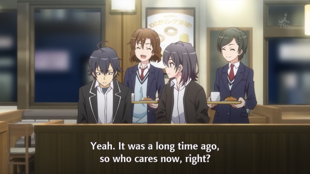 OreGairu S2 episode 3 anime notes - Orimoto Kaori doesn't care about past wounds