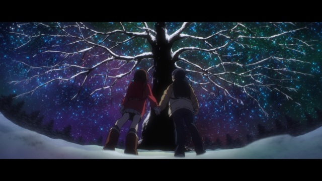 Boku dake ga Inai Machi / ERASED anime Episode 3 - Fujinuma Satorou and Hinazuki Kayo under the Christmas Tree
