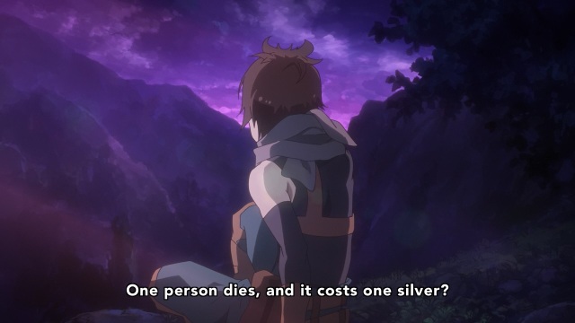 Hai to Gensou no Grimgar / Grimgar of Fantasy and Ash anime Episode 5 overview - Haruhiro musing over the value of life
