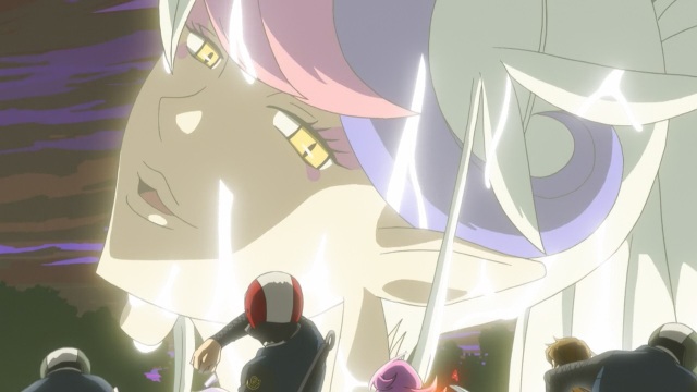 Concrete Revolutio: Choujin Gensou anime Episode 17 notes - Devila looks down on puny humans