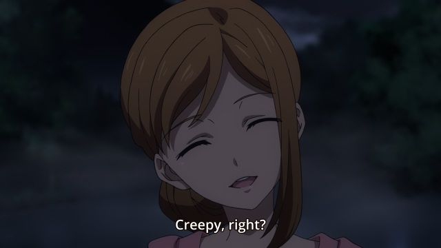 Mayoiga / The Lost Village anime episode 1 - Koharun thinks it's all creepy